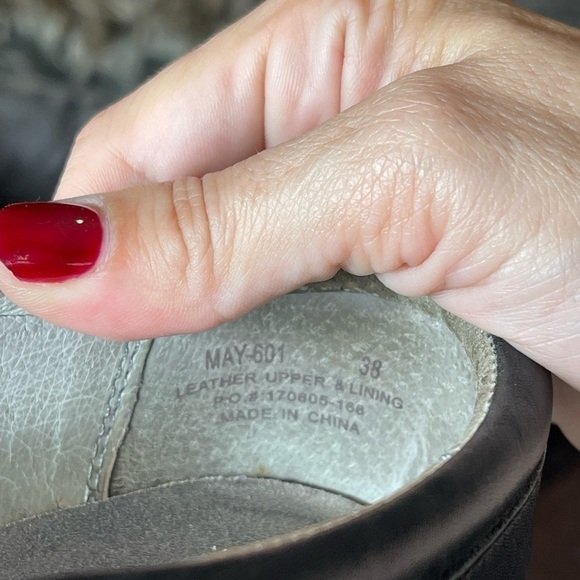 Alegria Maya Nappa Black Stretch and Leather Mary Jane Non Skid Clogs Size 8 - Picture 10 of 15